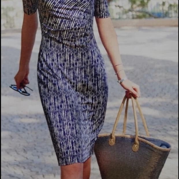 모조에스핀 패턴 원피스 ~55