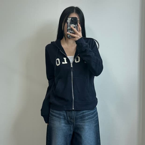 폴로 랄프로렌 스펠아웃 네이비 후드집업