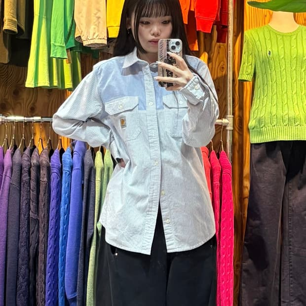 M 칼하트 스프라이트 스카이블루 코튼 셔츠