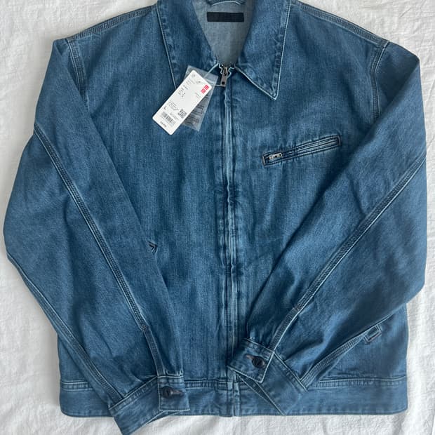 유니클로/데님블루종/L 새상품