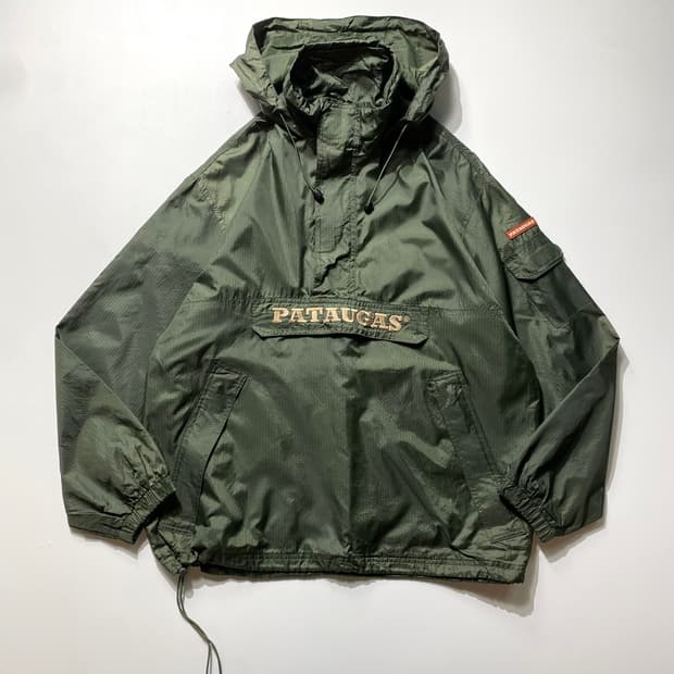 [M] 90s Pataugas 립스탑 나일론 아노락