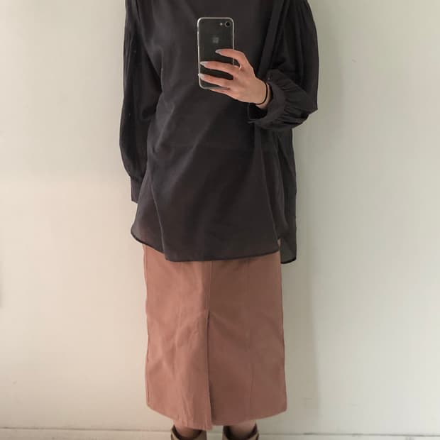 일본빈티지 핀턱 블라우스
