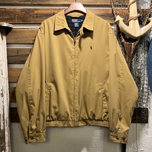 [L]폴로 랄프로렌 체크 라이닝 베이지 드리즐러 자켓