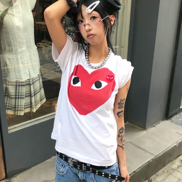 Comme Des Garcons Double Heart ! T-shirt