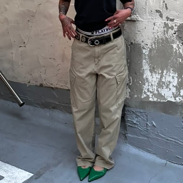 리바이스 베이지 카고 테이퍼 팬츠(36)