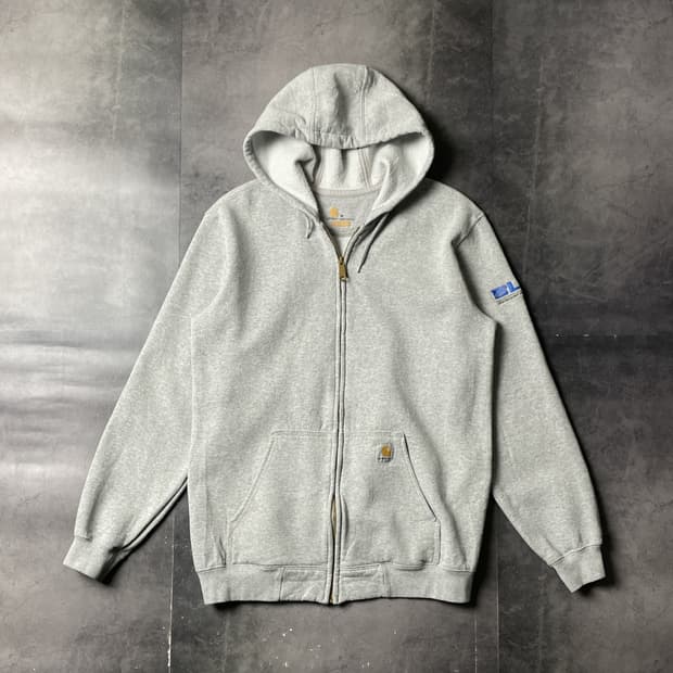 CARHARTT 칼하트 빈티지 그레이 기모 후드집업 A00941