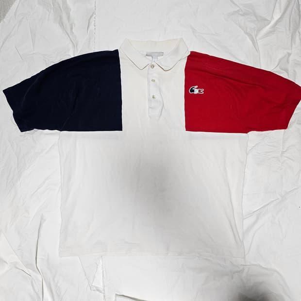 라코스테 배색 반팔 카라 티셔츠 M