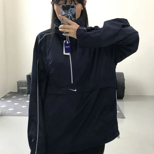 나이키 올드스쿨 아노락 반집업