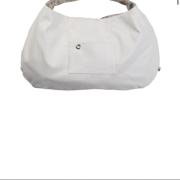 뎁크 EYELET LEATHER BAG - WHITE
