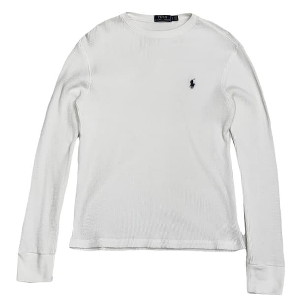 POLO 와플 크루넥 롱 슬리브 L