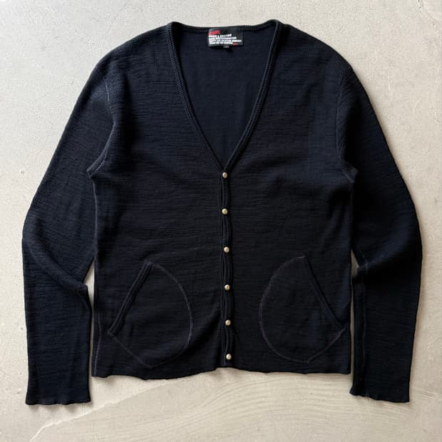 BEAMS Cotton Knit Snap Cardigan