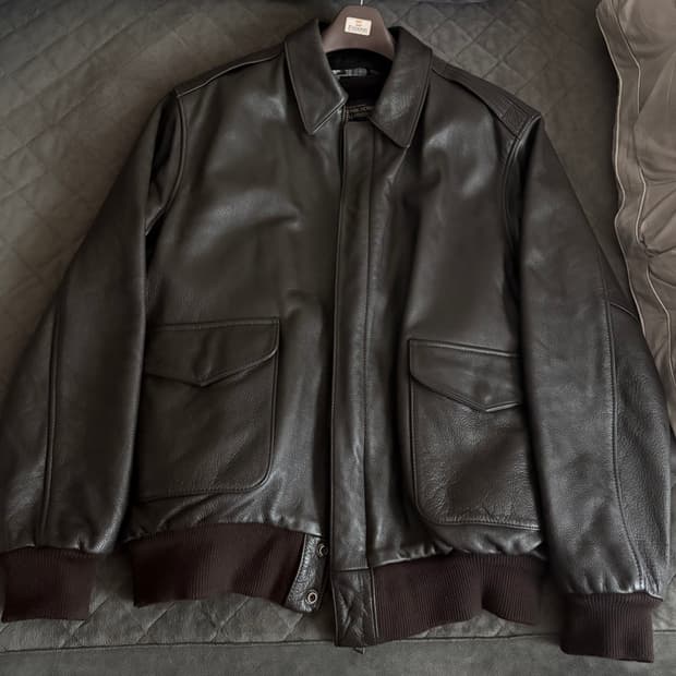 송탄 다크호스 A-2 레더 자켓