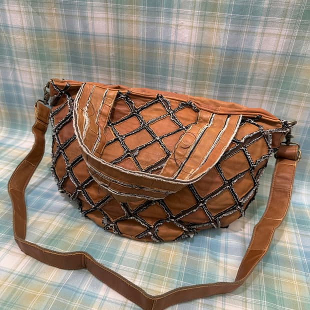 Brown Real Leather Cross Bag