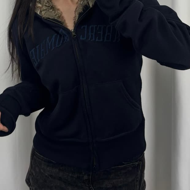 아베크롬비 울프죠 네이비 후드집업