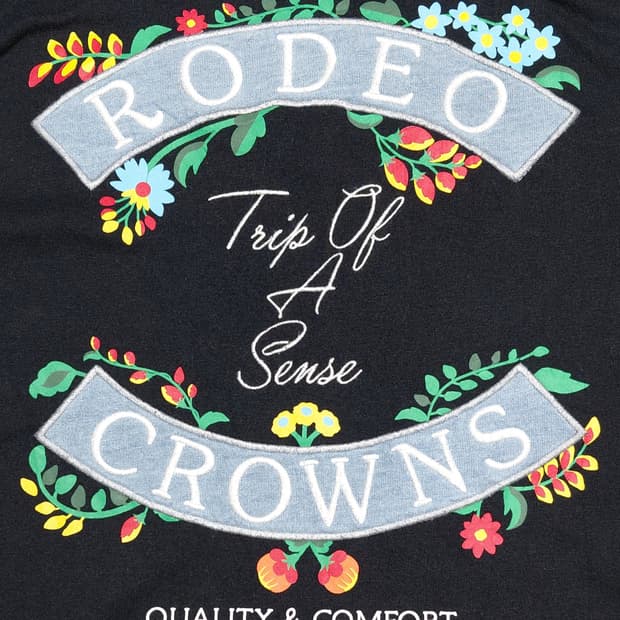 [95] Rodeo Crowns 백로고 그래픽 브이넥 티셔츠
