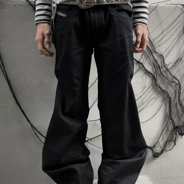 *rare* 데드스탁 00s 디젤 와이드 플레어 부츠컷 데님팬츠 