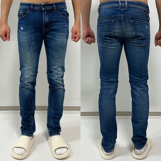 디젤 토머 워싱 데님 팬츠 SLIM-SKINNY