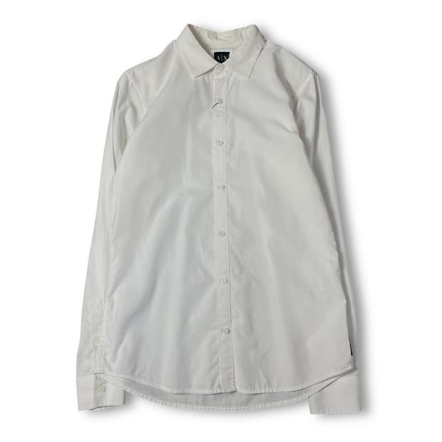 아르마니 익스체인지 화이트 긴팔 셔츠