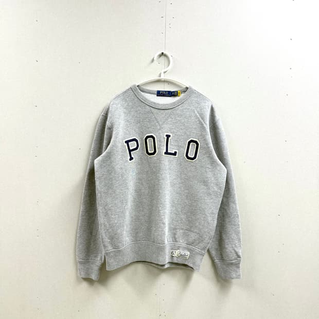 공용 XS / 폴로 랄프로렌 빅로고 맨투맨 그레이/네이비로고