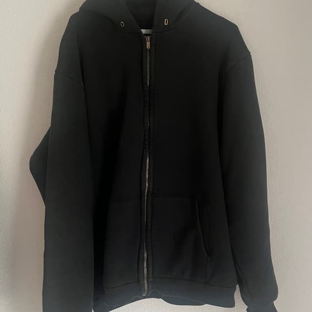 이프레쎄 25AW 빈티지 후드집업 블랙