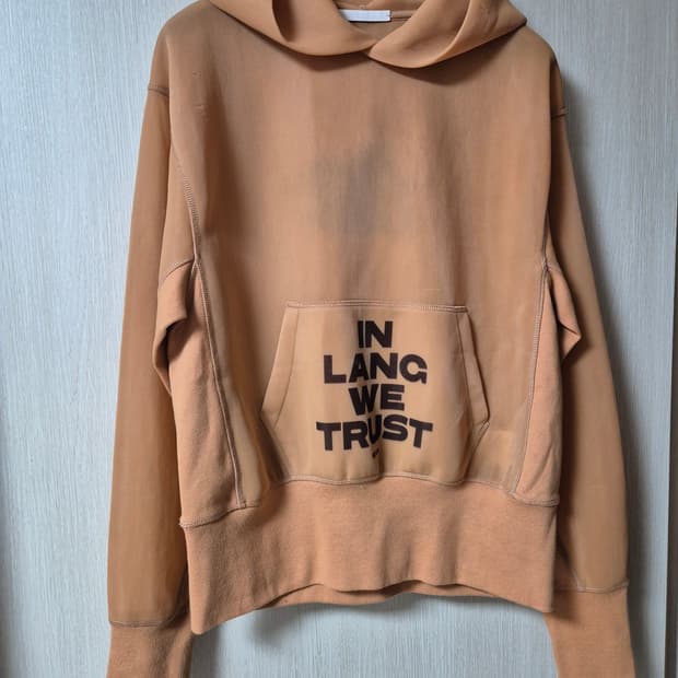 (정품) 헬무트랭 후드 맨투맨 오간자 후드맨투맨 라지