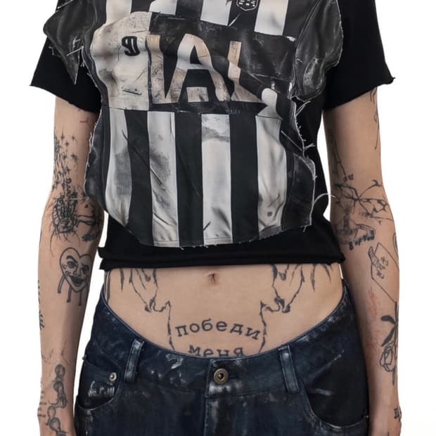 dogmaehks 크롭 프린팅 티셔츠 