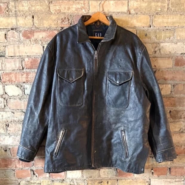 올드 갭 레더 자켓