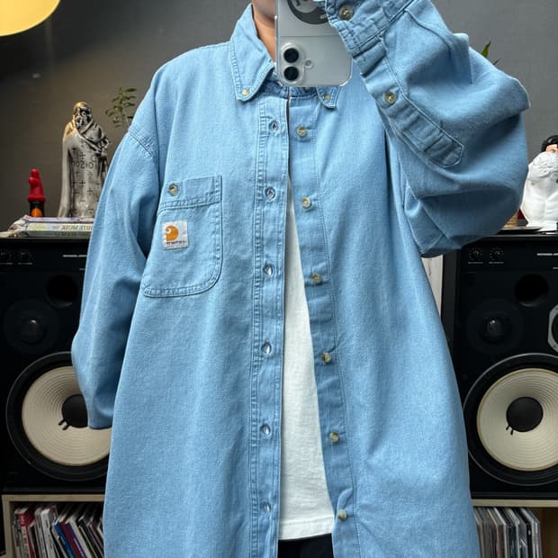 칼하트 데님셔츠