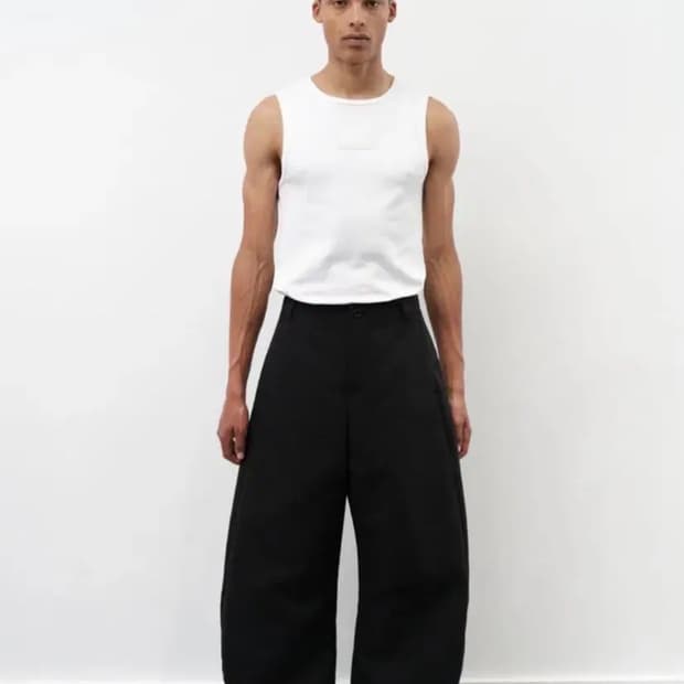 아모멘토 커브드 팬츠 m