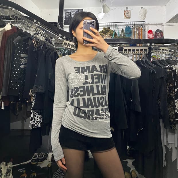 Relache y2k 레터링 롱슬리브