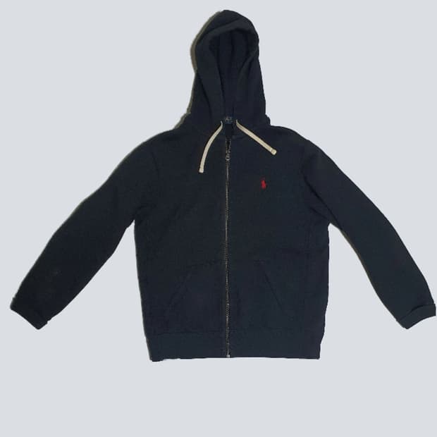 폴로 후드집업 블랙 사이즈 M