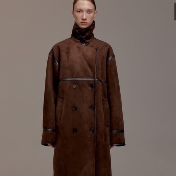 르비에르 포 스웨이드 셔링 코트