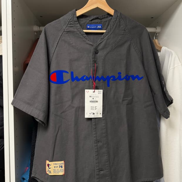 챔피온 X 자라 콜라보 베이스볼 셔츠 M (100-105)