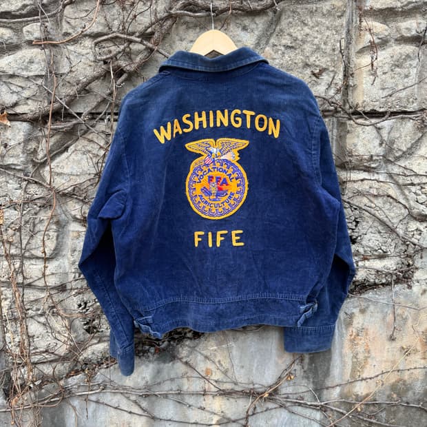 80s FFA 오리지널 코듀로이 자켓 빈티지 체인스티치