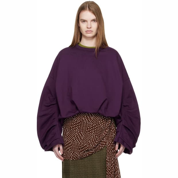 [L]드리스반노튼 26ss 드레이프 스웨트셔츠/퍼플