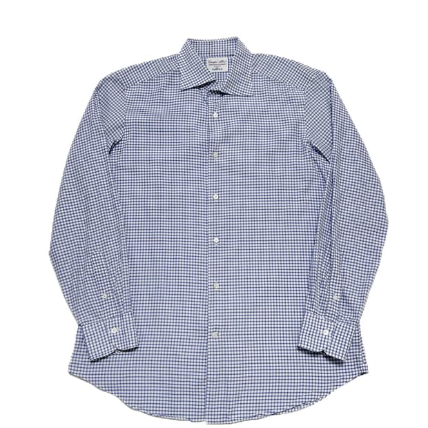 (M-L)페어팩스 면 100% 깅엄 체크 롱슬리브 셔츠 16/41