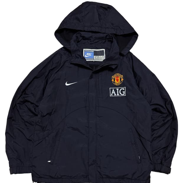 나이키 맨유 블랙 바람막이