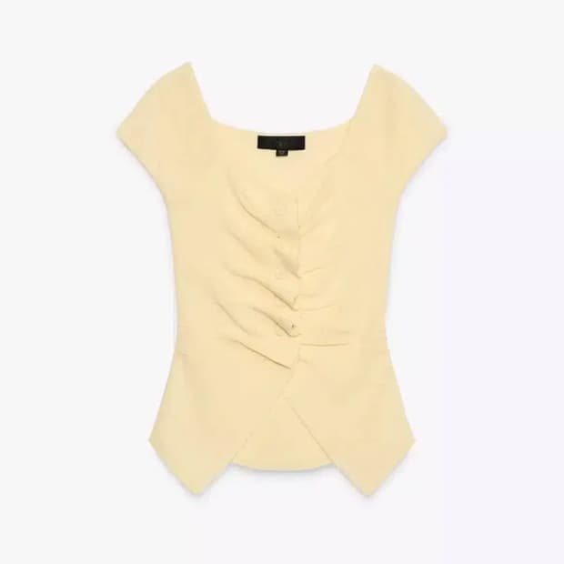 자라 셔링 니트탑