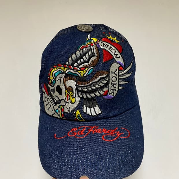 [ED HARDY] 에드하디 데님 메쉬 캡
