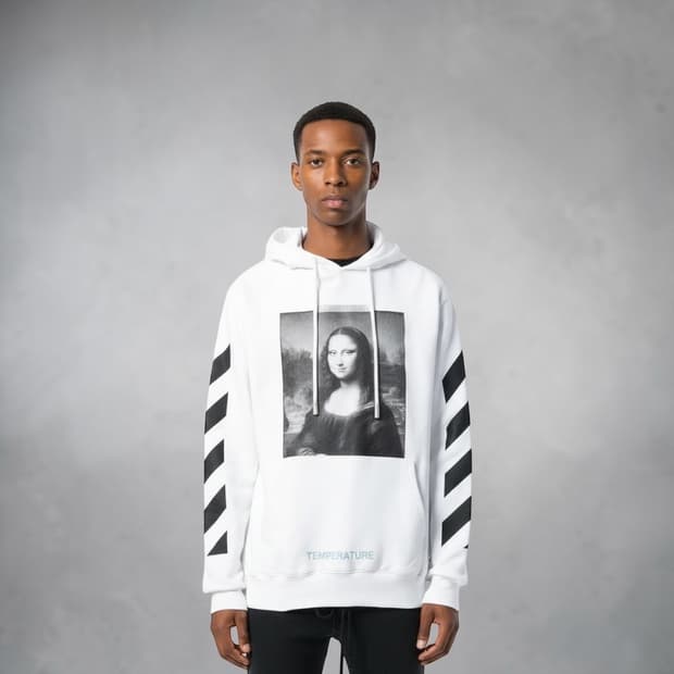 M/ 오프화이트 모나리자 크랙 후드티