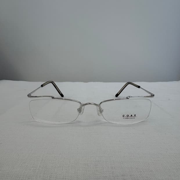 COAX 실버 반무테 빈티지안경
