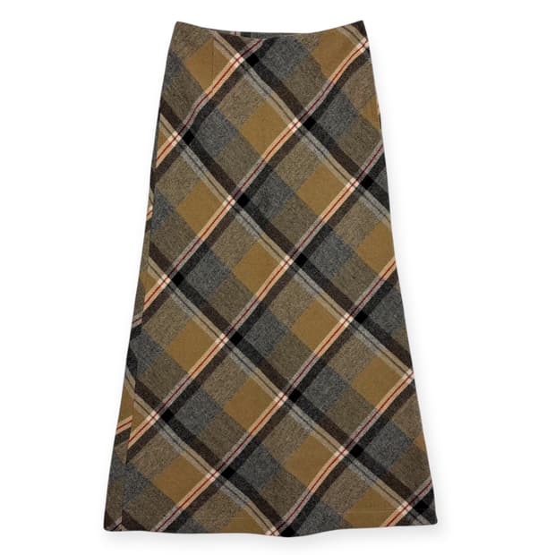 꼼데가르송 울 패턴 스커트 치마