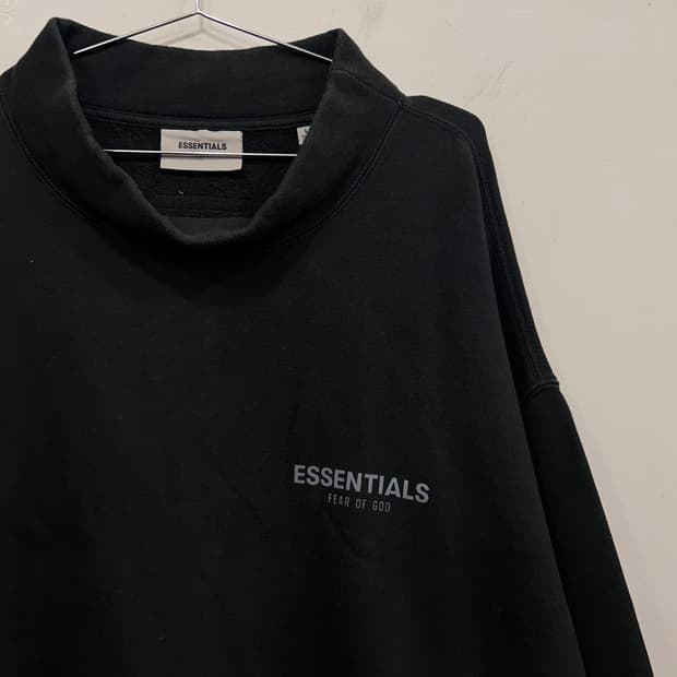 에센셜 피어오브갓 모크넷 오버핏 맨투맨