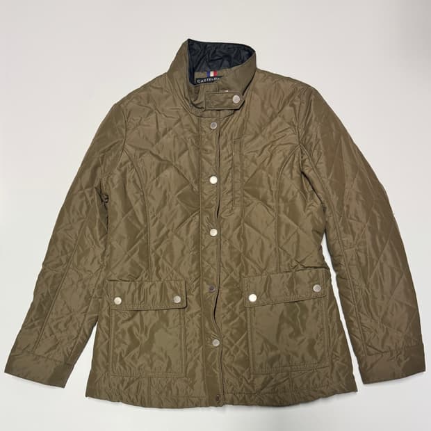 여성 까스텔바작 령량 퀄팅 자켓 M 올리브카키