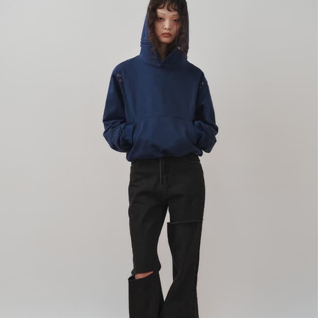 RELAXED BOOT CUT DENIM, BLACK