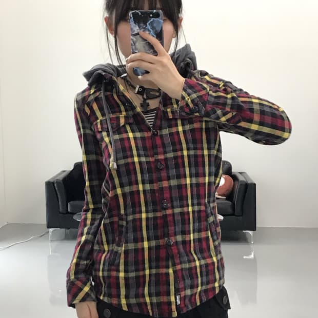 Maison Gilfy Hoodie Checked Shirts
