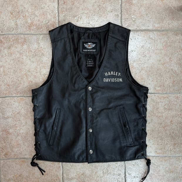 [M] Harley-Davidson leather vest