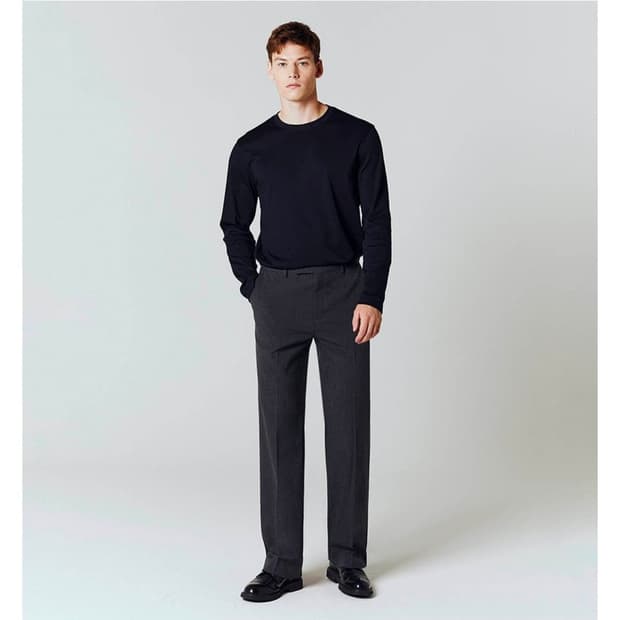 컨셉원 TR 히든밴딩 세미와이드/스트레이트핏 슬랙스 그레이