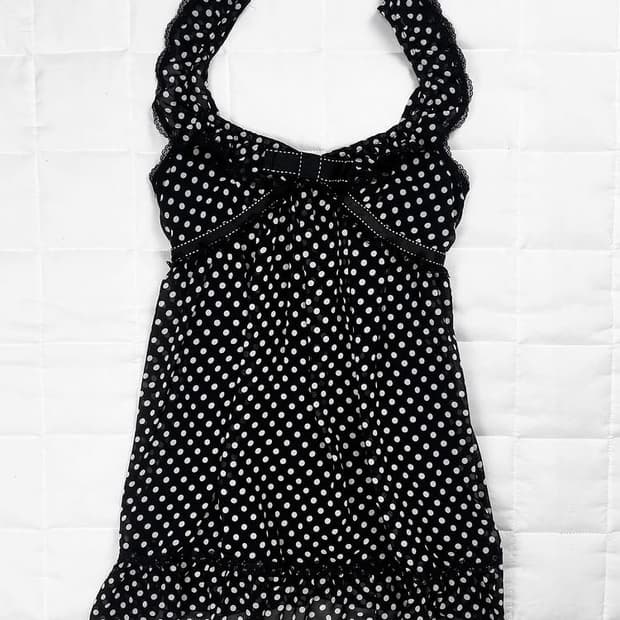 트랄라라 세실맥비 도트 리본 캐미솔 빈티지 리즈리사 라떼 히메 갸루 