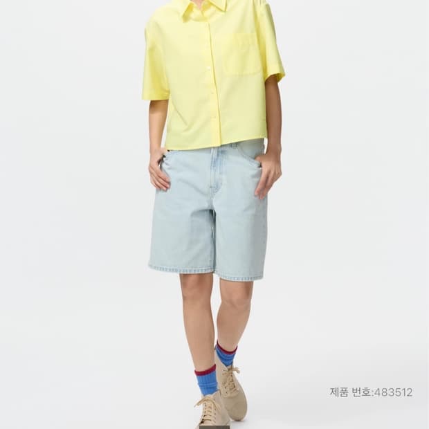 유니클로 jw앤더슨 데님 숏팬츠